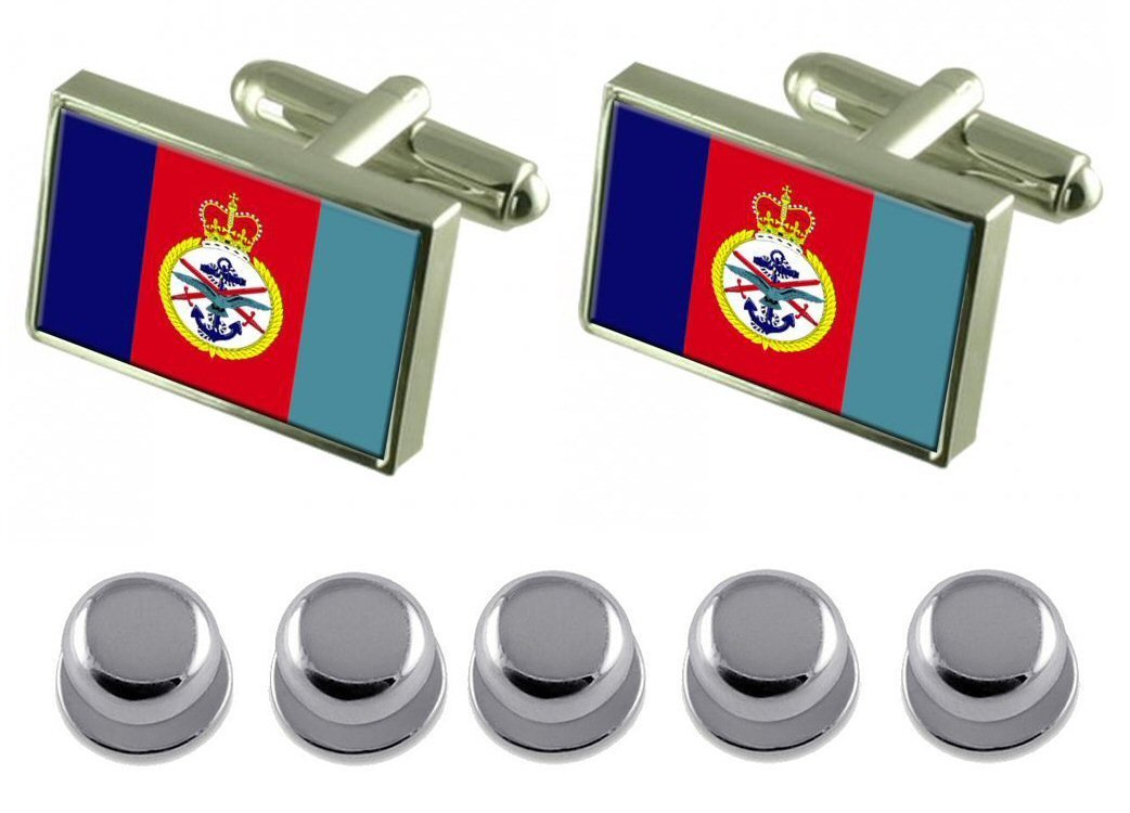 Shirt Dress Studs Joint Service Military England Flag Cufflinks