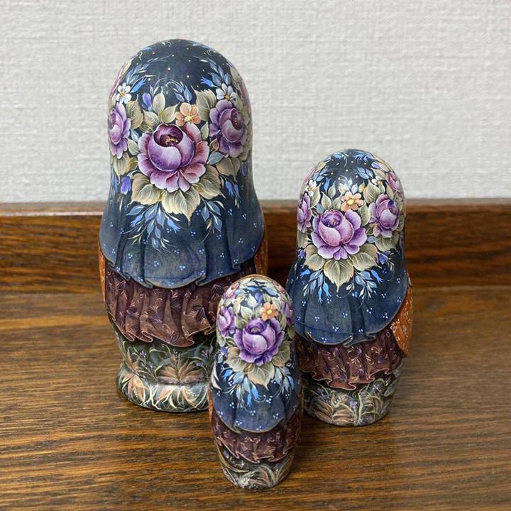 Amazon | 2月限定価格ロシア雑貨マトリョーシカ(3P)Birds タチアナ作 