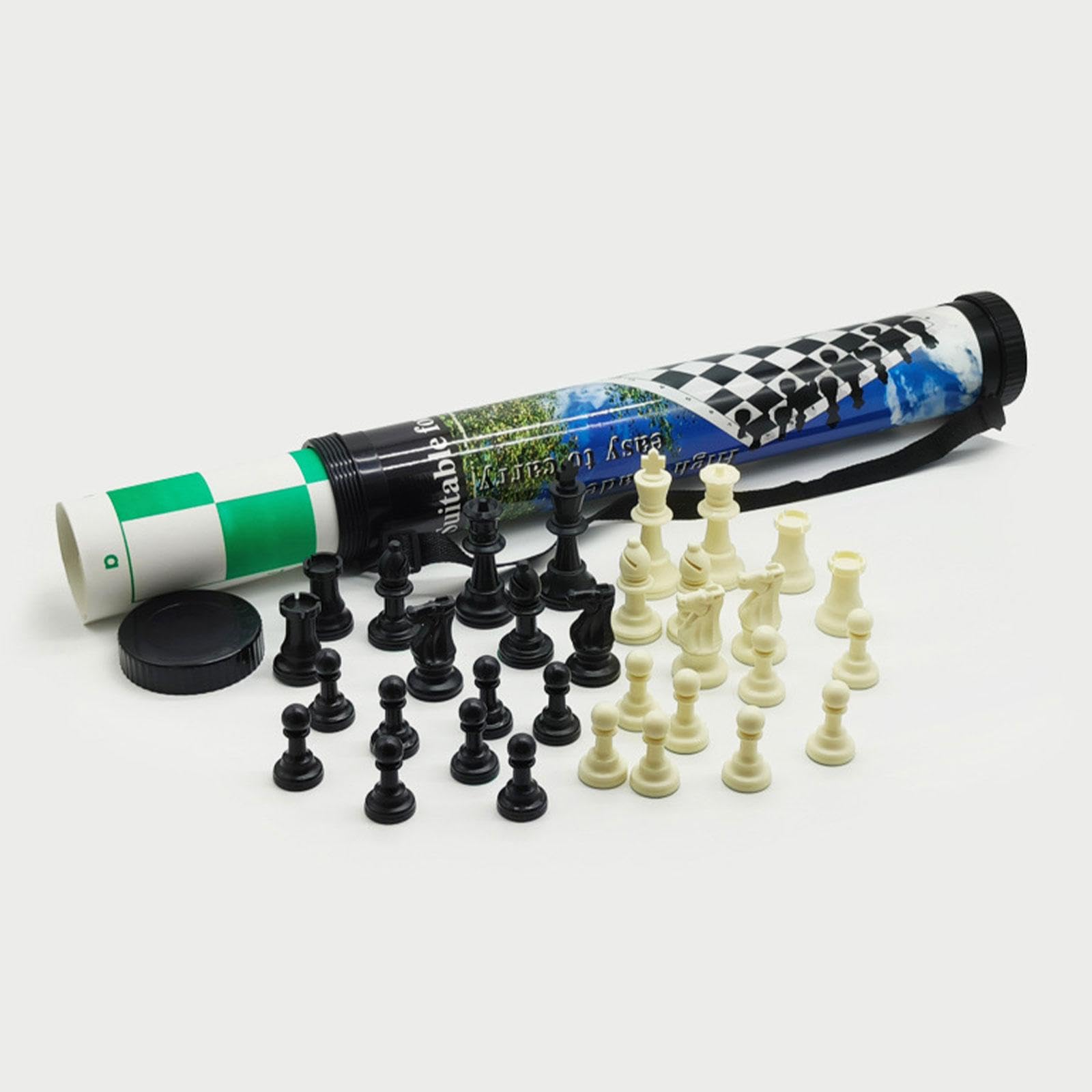 Échiquier Réglable avec Tube De Rangement pour Voyage Facile,52cmx8cmx8cm
