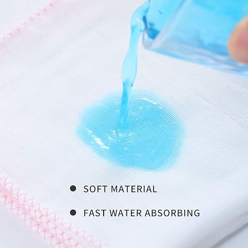 Miniatura 2 de Nihao Honey 2 capas de paños de algodón de muselina natural, toalla de cara de bebé recién nacido y toalla de saliva para bebés de 30, extra suave,