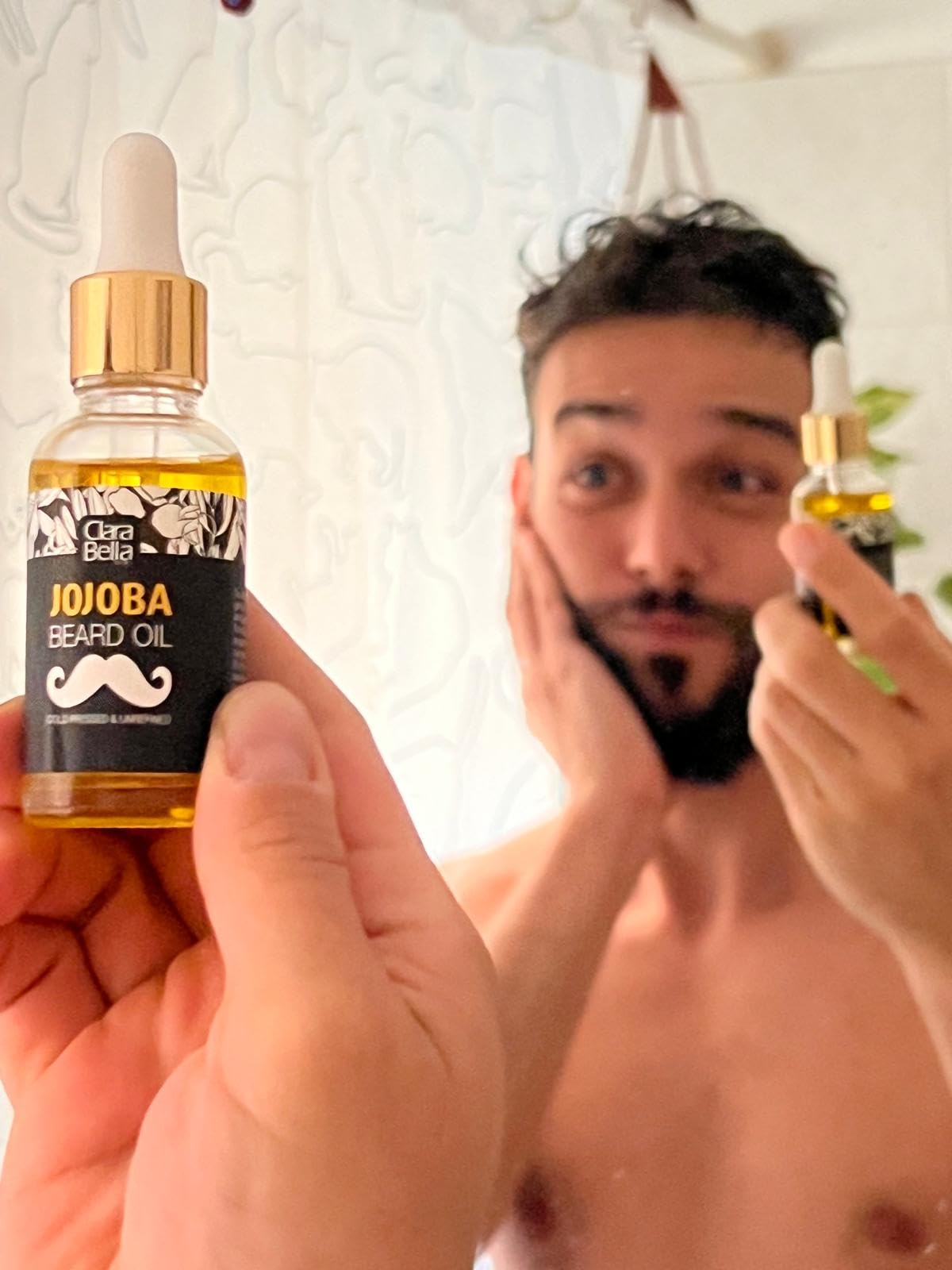 Juego de cepillos de madera para barba para hombre