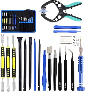 GZERMA 18 in 1 Electronics Repair Tool Kit, Opening Pry Tool Kit with Precision Screwdriver for Mobile Phone Include Metal/Plastic Spudgers and Anti-Static Tweezers
