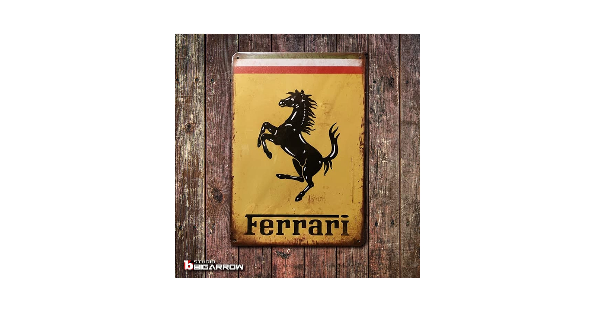 Amazon.co.jp: ブリキ看板 20 30㎝ FERRARI フェラーリ ガレージ