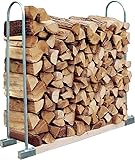 Trend Line Kaminholzstapelhilfe 150cm Höhe mit Rohrbügel Holzlager Kaminholzregal