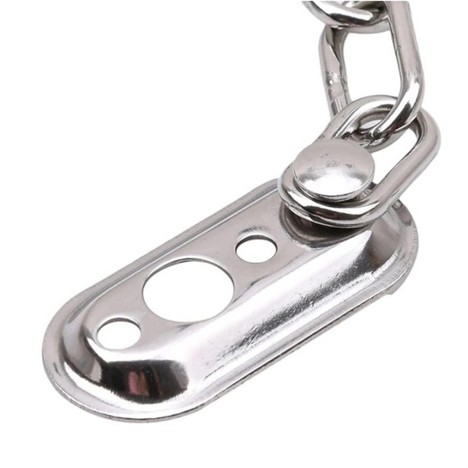 Verrou de porte intérieure à chaîne, pêne dormant coulissant en acier inoxydable argenté, for la maison ou le bureau