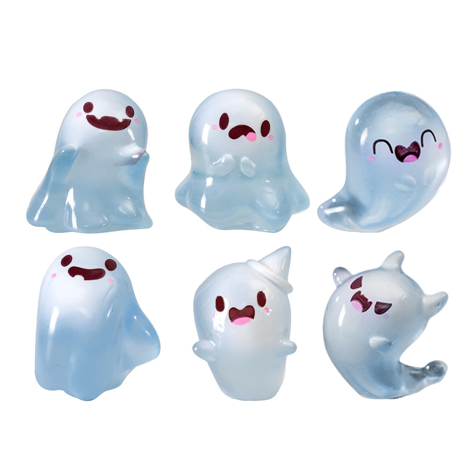 Tsophreniq Practical 6 Pieces Halloweens Glowing Specters Set Home Decoration Accessory for Costume Parties and Themed Event Lovely Specters Decorations