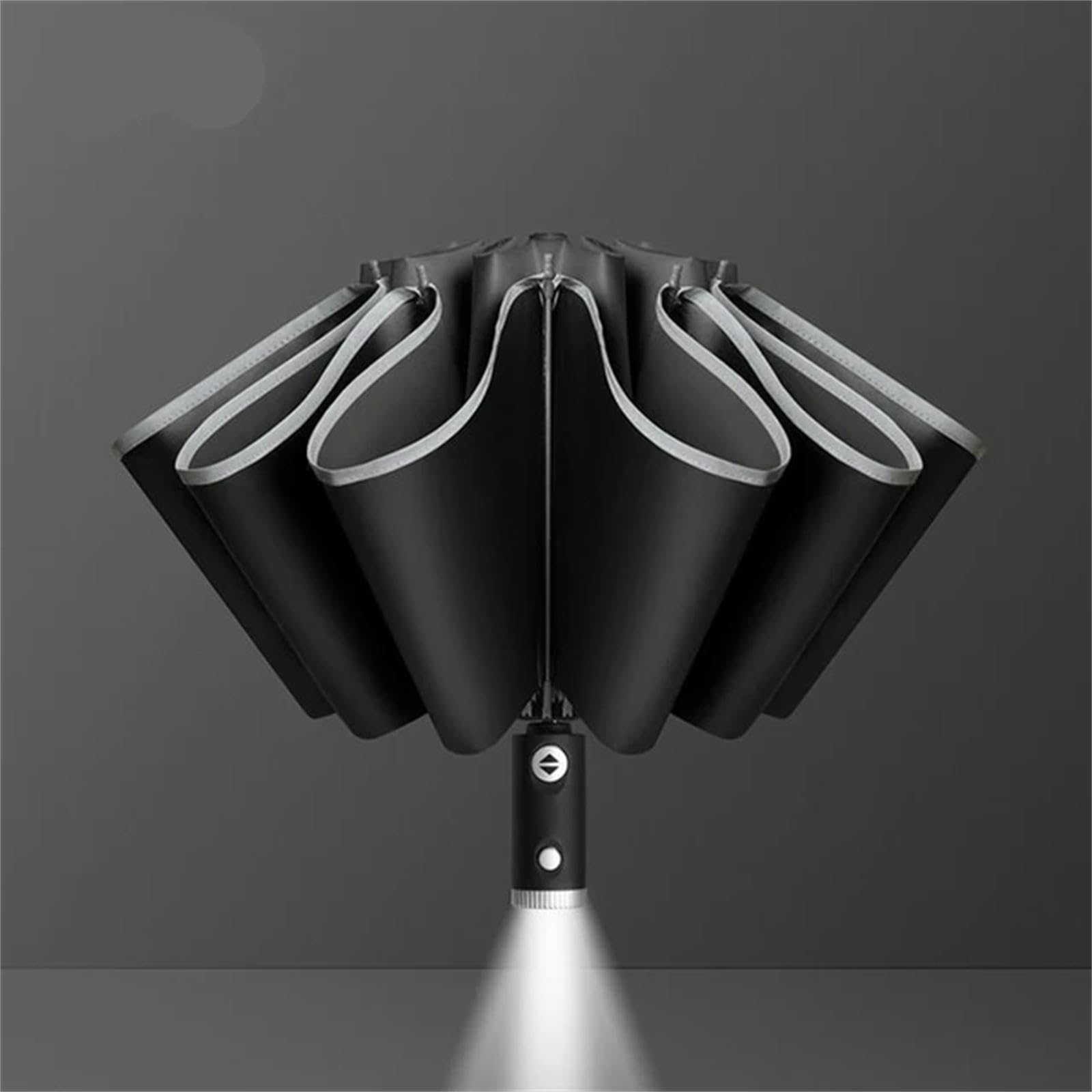 Ombrello Auto Open Close Ombrello Inverso Led Ad Emissione Luminosa Dieci Ossa Business Ombrello