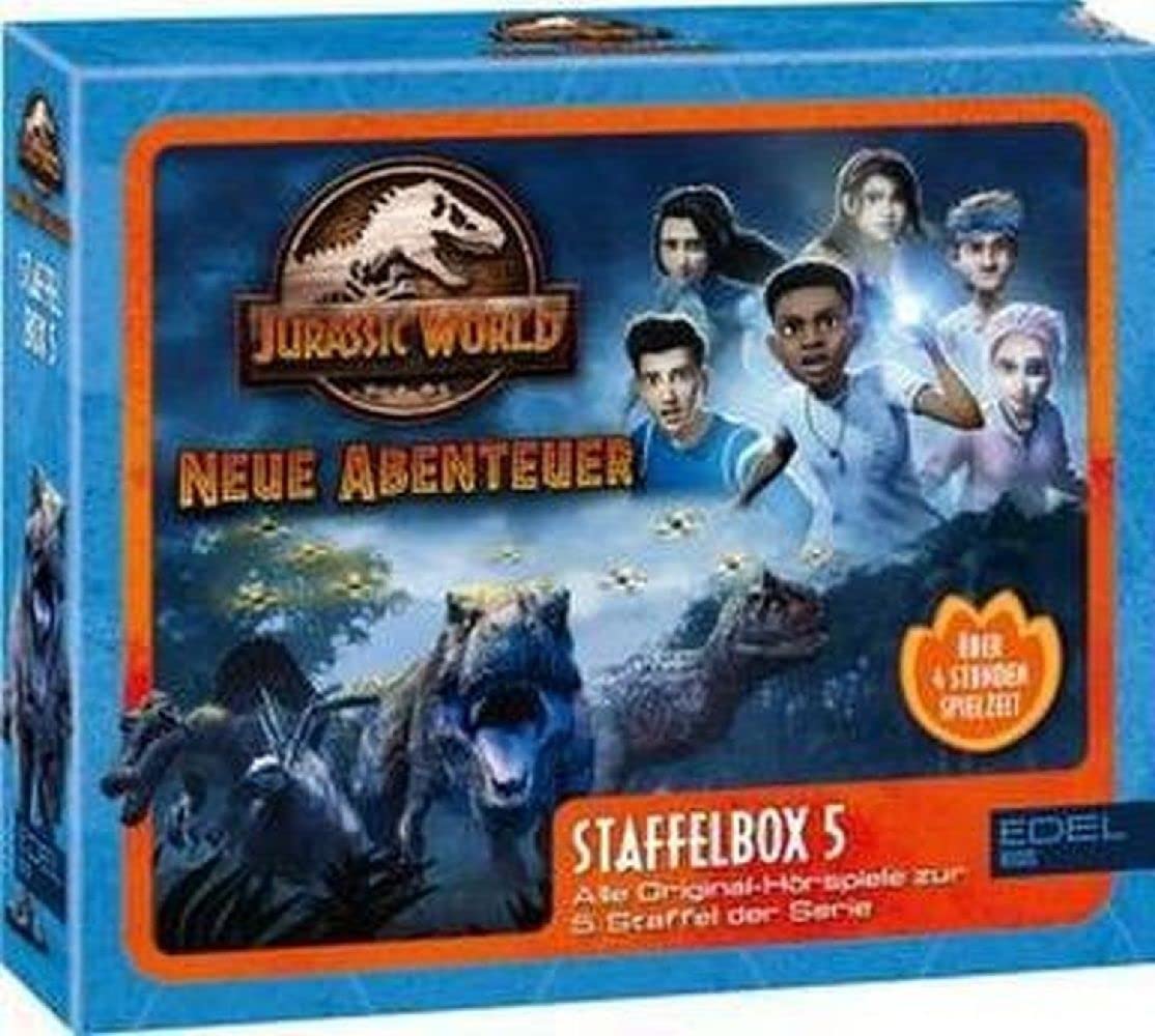 Jurassic World – Neue Abenteuer: Original-Hörspiele der 5. Staffel, Folgen 38–49, Hörspiel-Staffelbox mit drei CDs
