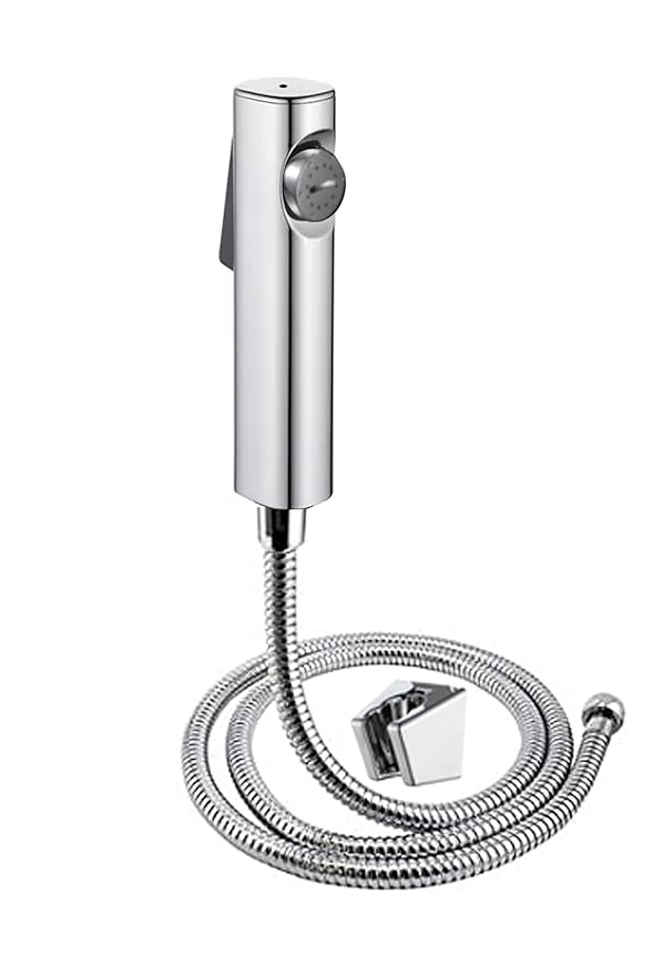 Aquieen ABS Health Faucet Set with 1 Meter SS 304 Shower Tube & Wall Hook (Zura Dual Flow)