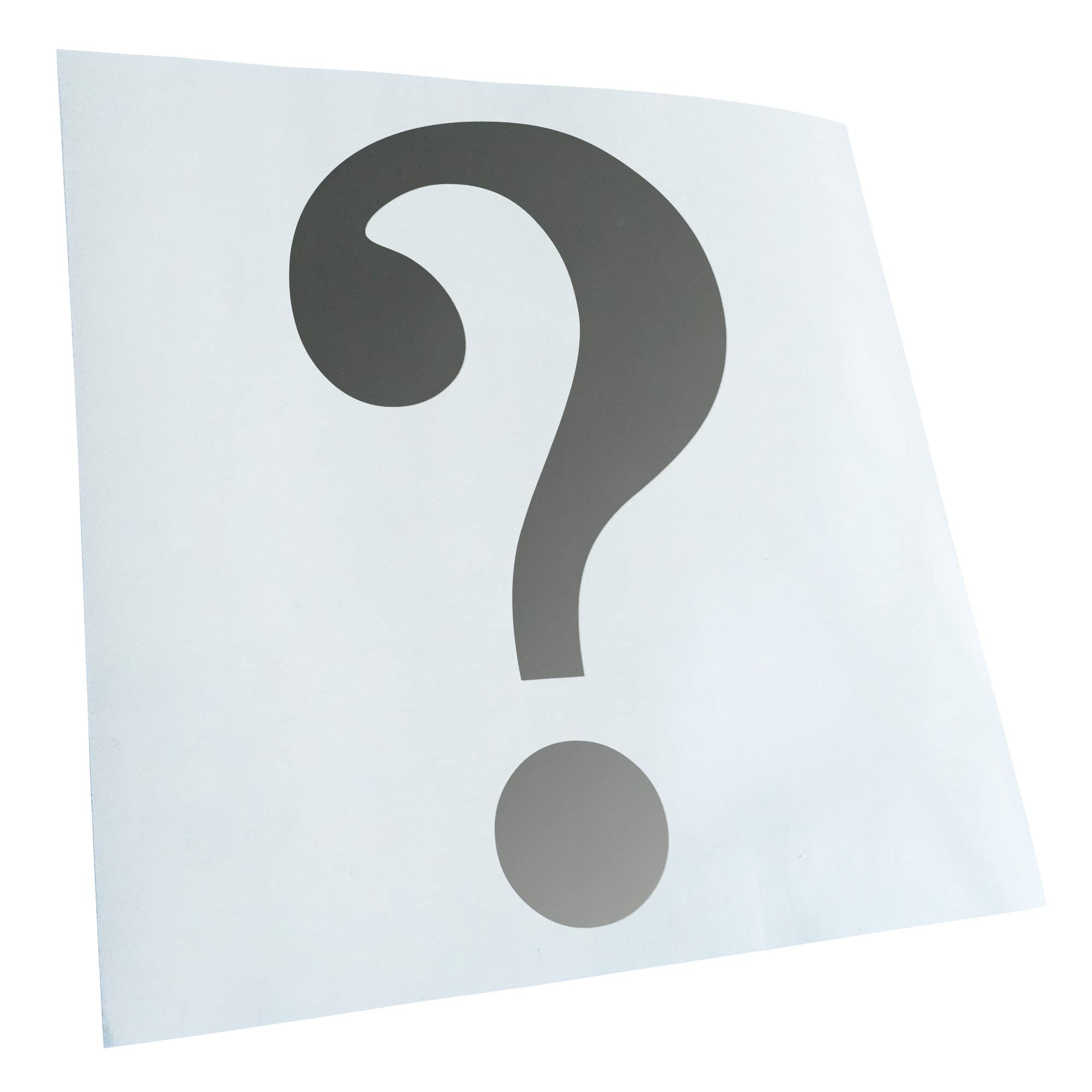 Kiwistar Question Mark Pictogram 10 x 17 cm in 15 Colours Neon + Chrome Sticker