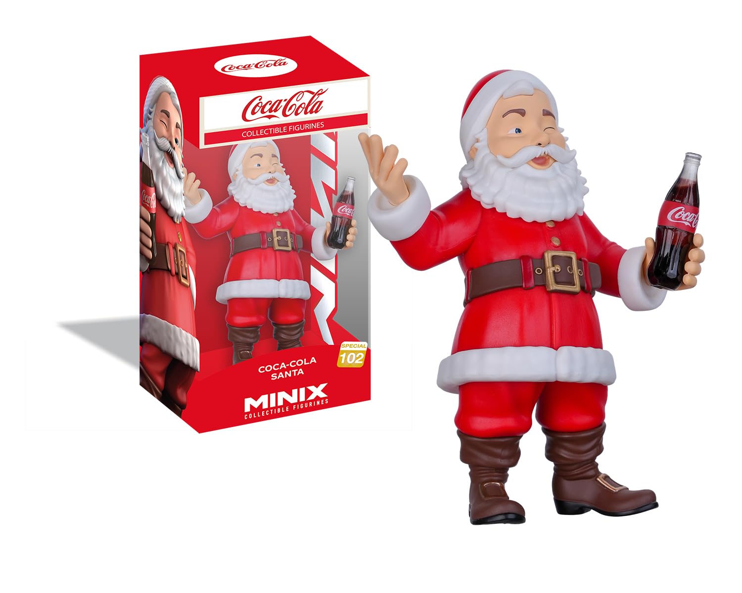 Amazon.com: Minix Cocacola Santa Collectible Figurines #102 : Toys