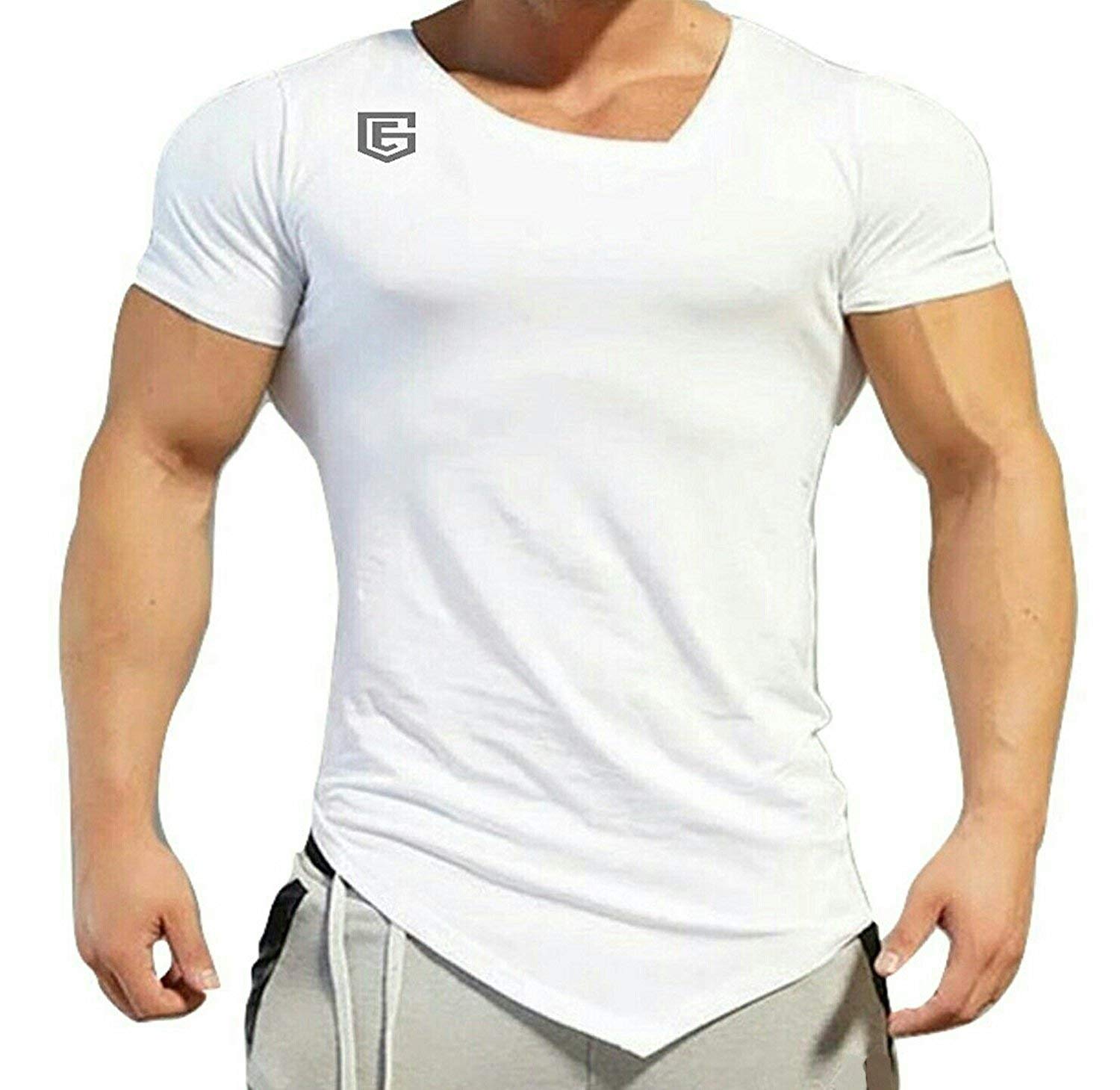 Men's Slim Fit T-Shirt (hhfhsmmssncjs_White_XX-Large)
