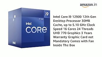 Amazon.in: Buy Intel Core i9 12900 12th Gen Desktop