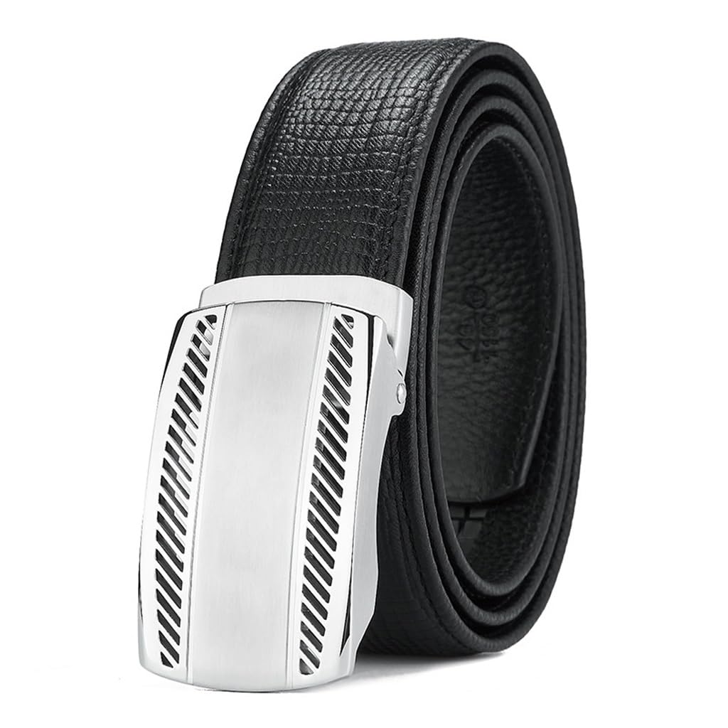 Automatic Buckle Layer Cowhide Belt For Mens Leather Business
