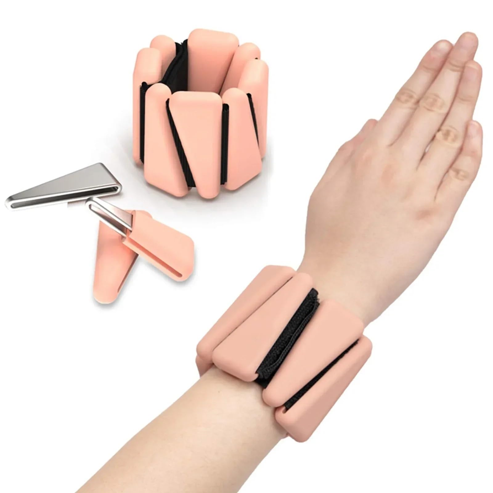 Pesas Para Tobillos Pulsera de pesas triangulares de silicona ajustable for el tobillo, de 1/2 libra, for yoga, fitness, ejercicio, correr, deportes