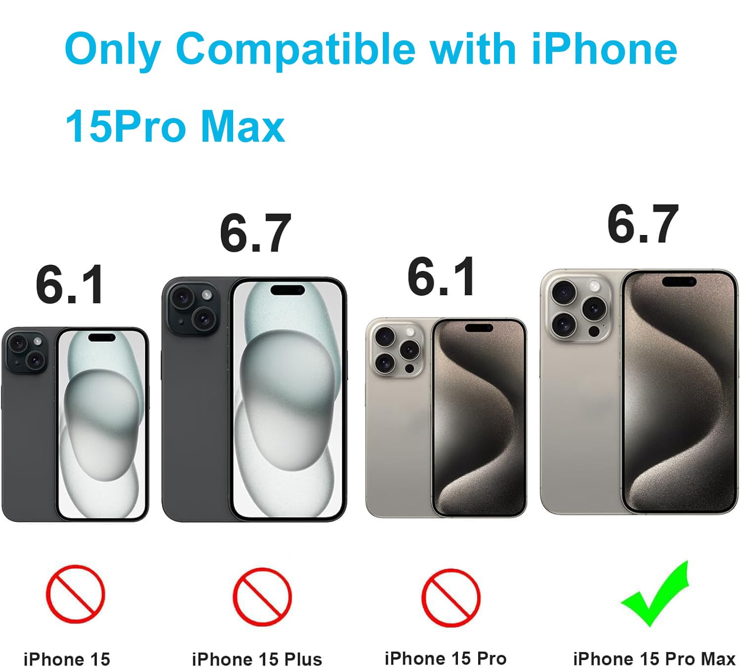 Funda de batería para iPhone 15 Pro Max, 13800 mAh, recargable, inteligente, funda de carga extendida compatible con iPhone 15 Pro Max (batería de respaldo de 6.7 pulgadas, color negro)