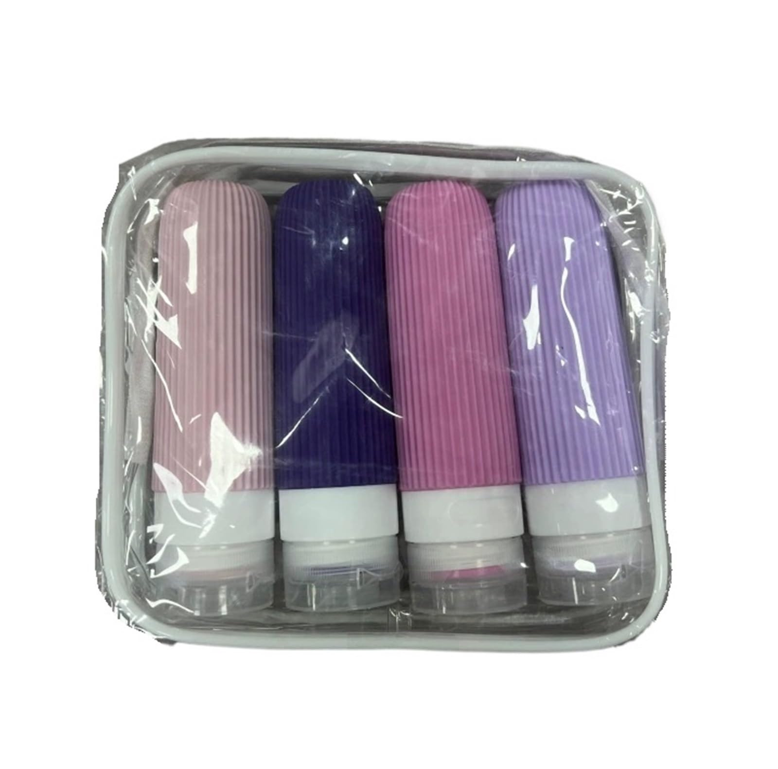 SKPVPOKOYL Storage Bottle Travel Set Shampoo Cosmetic Lotion Dispenser Silicone(Purple)