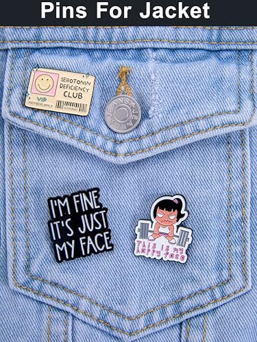 Anjulery Humorous Mental Health Enamel Pins Set – 20 Unique Collectible Pins for Anxiety, Burnout, and Self-Awareness – Perfect for Jackets and Gifts - Image 6
