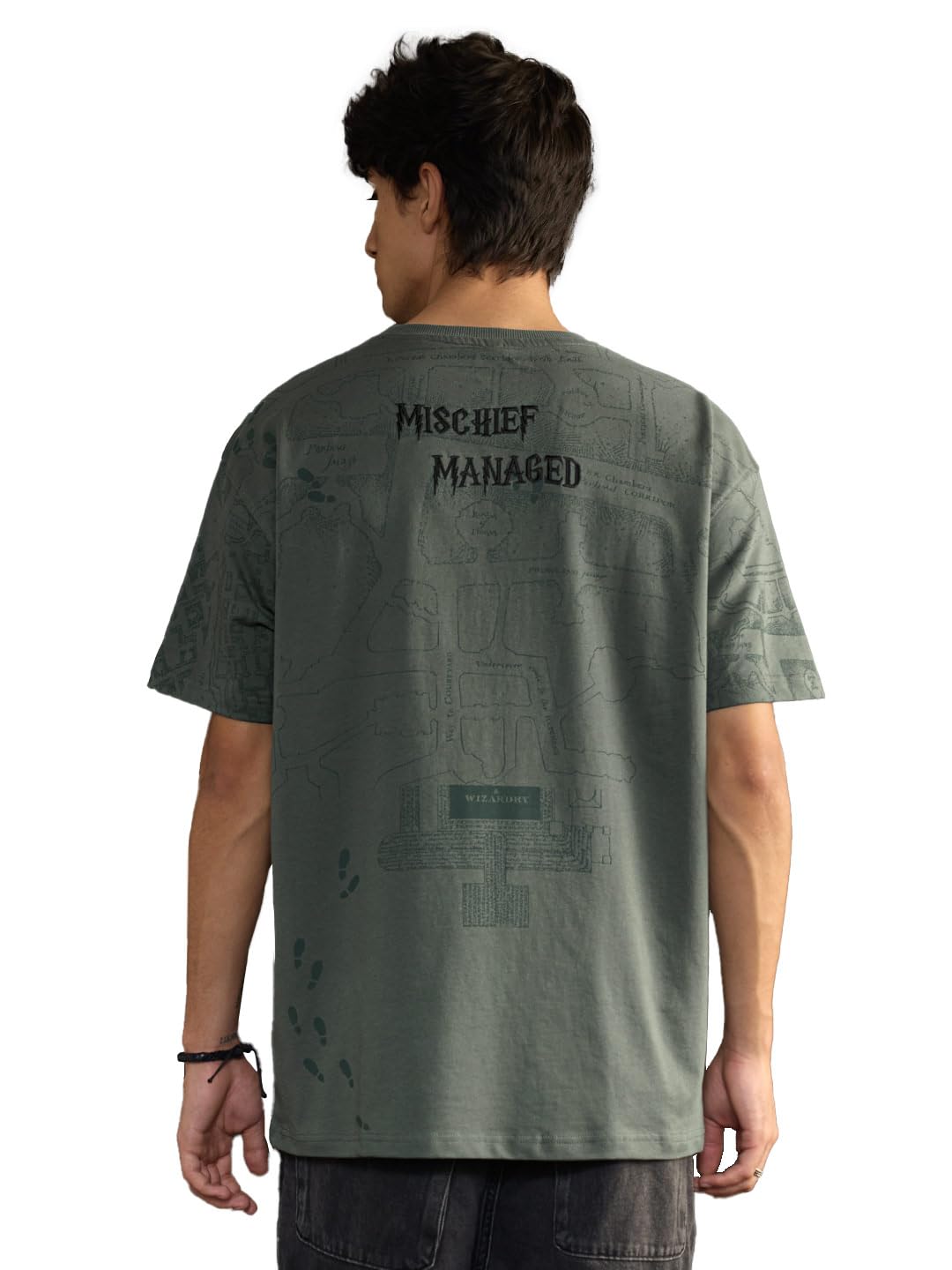 The Souled Store Harry Potter: Mischief Managed Men and Boys Short Sleeves Round Neck Grey Graphic Printed Vintage Wash St... - Review, Price and Buying Guide