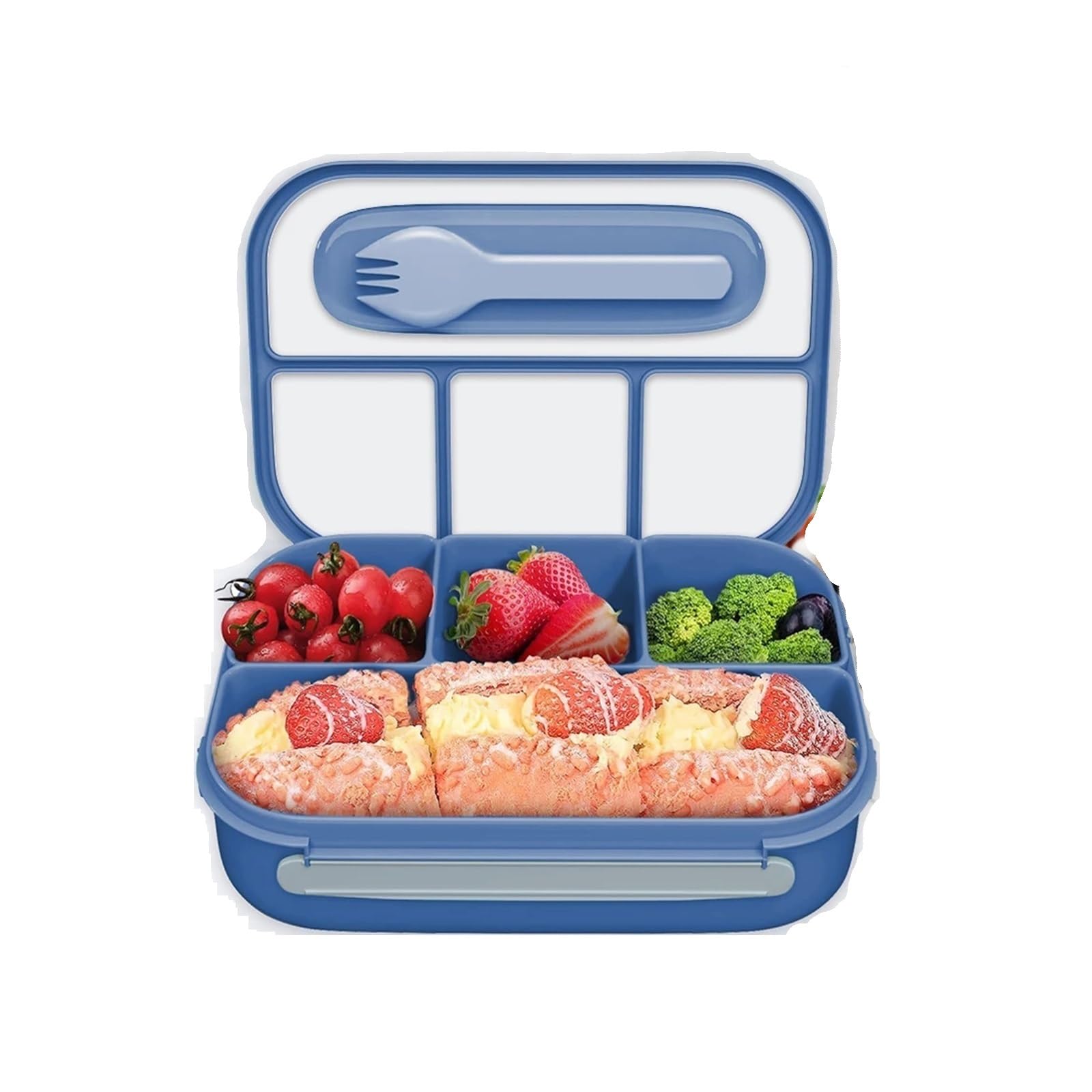 1L Plastic Electric Lunch Box Food Warmer Portable Heater for Home - Leak Proof Lunch Heating Microwave Food Containers(Blue)
