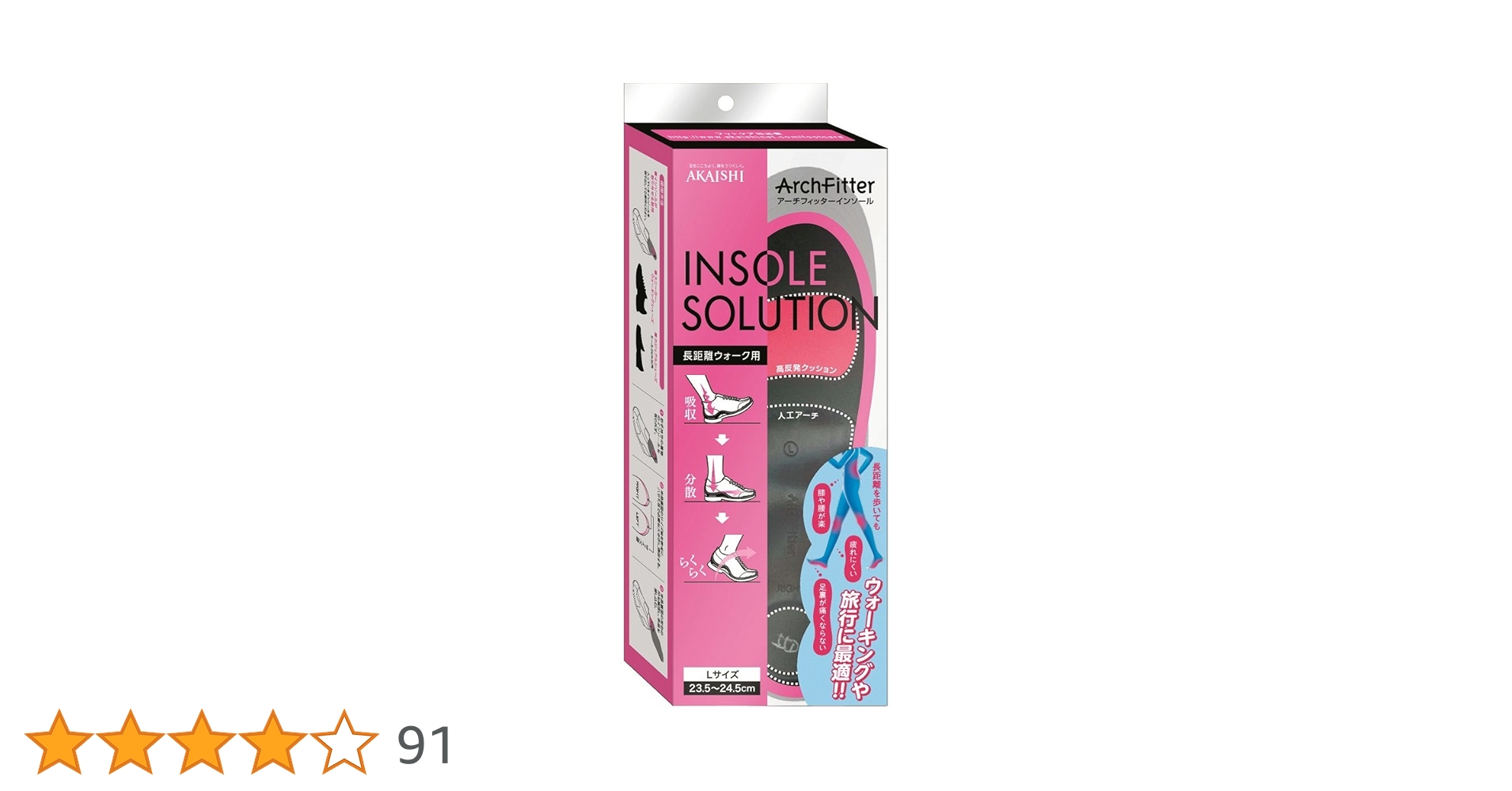 Amazon.co.jp: AKAISHI(アカイシ) アーチフィッターインソール