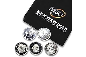 Five (5) One-Gram .999 Fine Silver Rounds: Collectible Precious Metal for Investors and Collectors