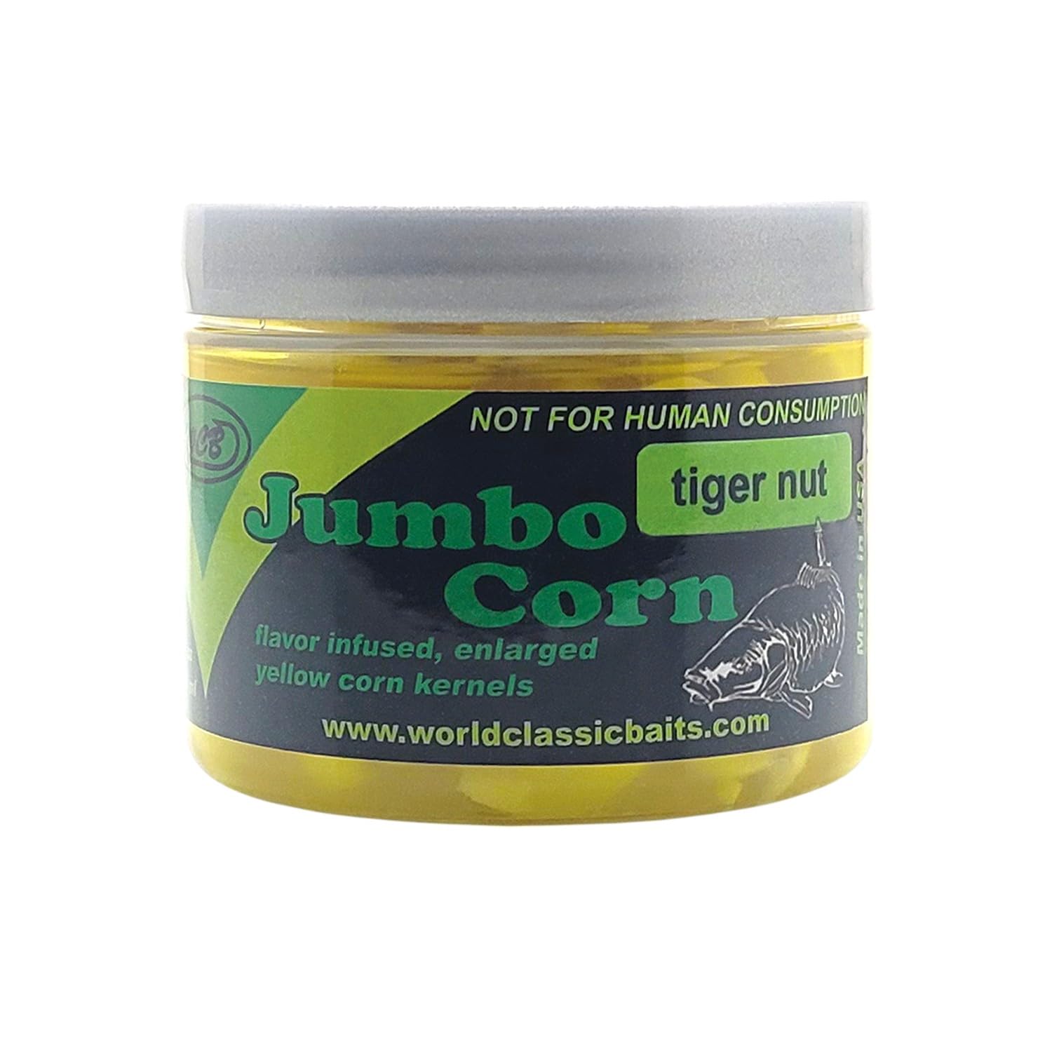 WCB Carp Baits - Flavored Jumbo Corn Bait for Fishing - Ideal for Carp Fishing (Flavor: Tiger Nut)