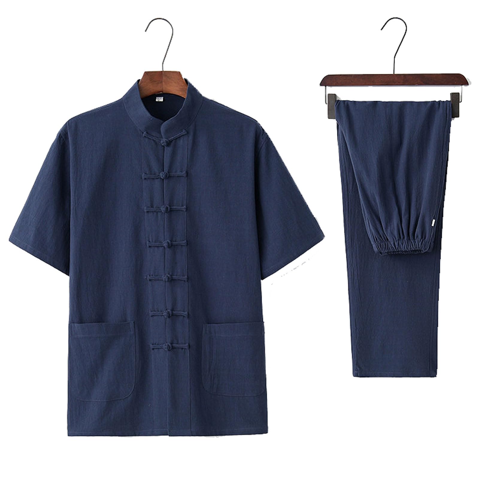 Tai-Chi-uniform,Unisex Kung Fu und Tai Chi Uniform,Kampfsport-Anzug aus Baumwollleinen,Traditionelle Chinesische Kampfkunstkleidung,Locker Und Bequem,für Meditation und Qigong