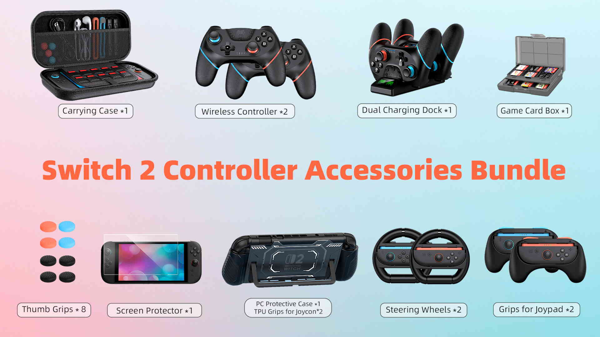 Amazon.com: Switch 2 Pro Controller Accessories Bundle for