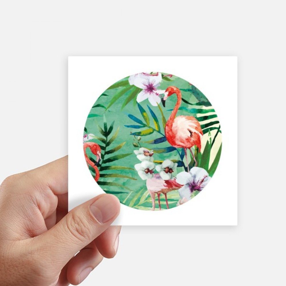 Autocollants multicolores plantes tropicales 10cm haute définition lot de 8