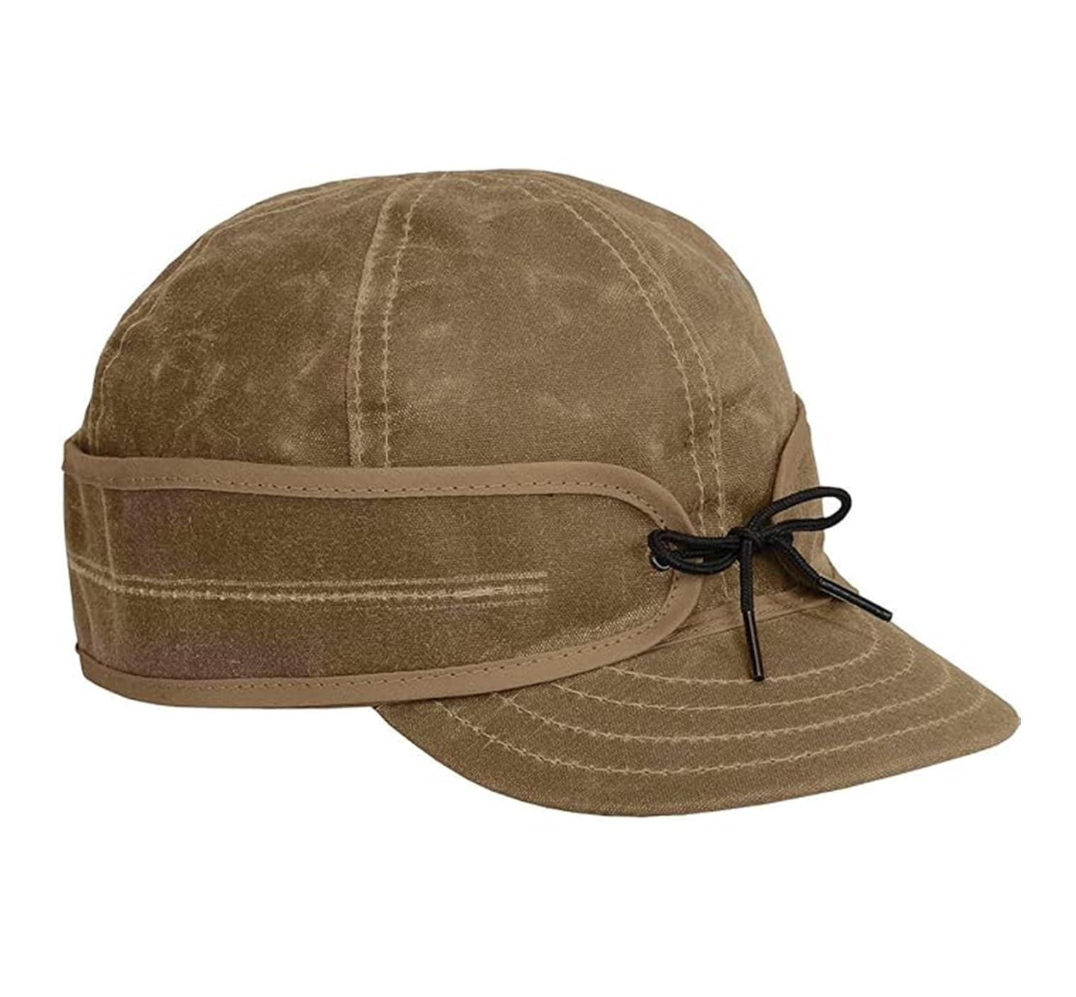 Stormy Kromer The Waxed Cotton Cap, Water-Resistant, 100% Cotton Duck, Pulldown Earband, Washable Wax for Outdoor Adventures