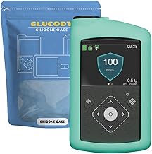 Silicone Protective Case for Medtronic Insulin Pump/Compatible with All Medtronic Models/Silicone Durability(Turquoise Blue)