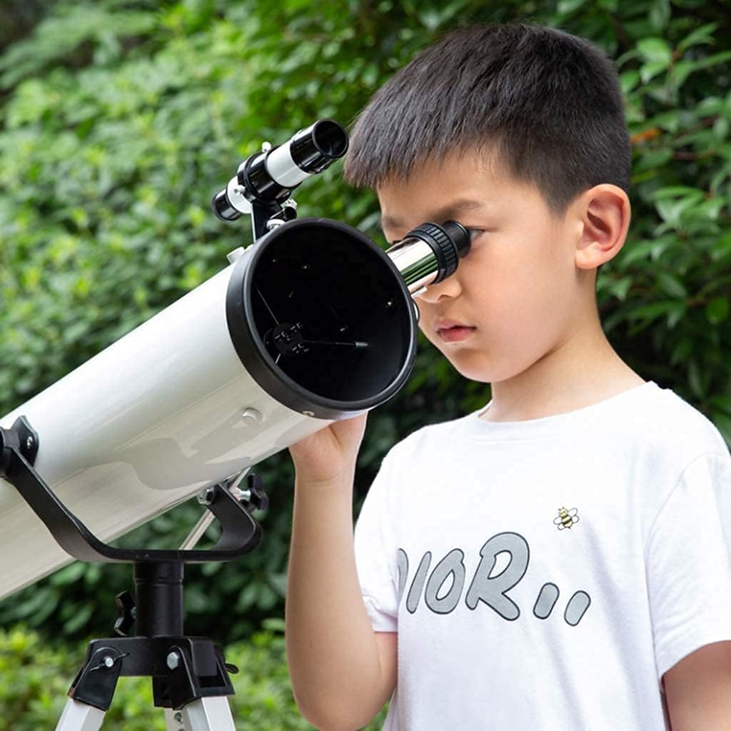 76Mm Reflector Astronomical Telescope for Children Beginner's Outside Reflector Kids Educational Monoscope Adults Travel Spotting Scope Xmas Gift Yellow B (Yellow D) (Yellow D)