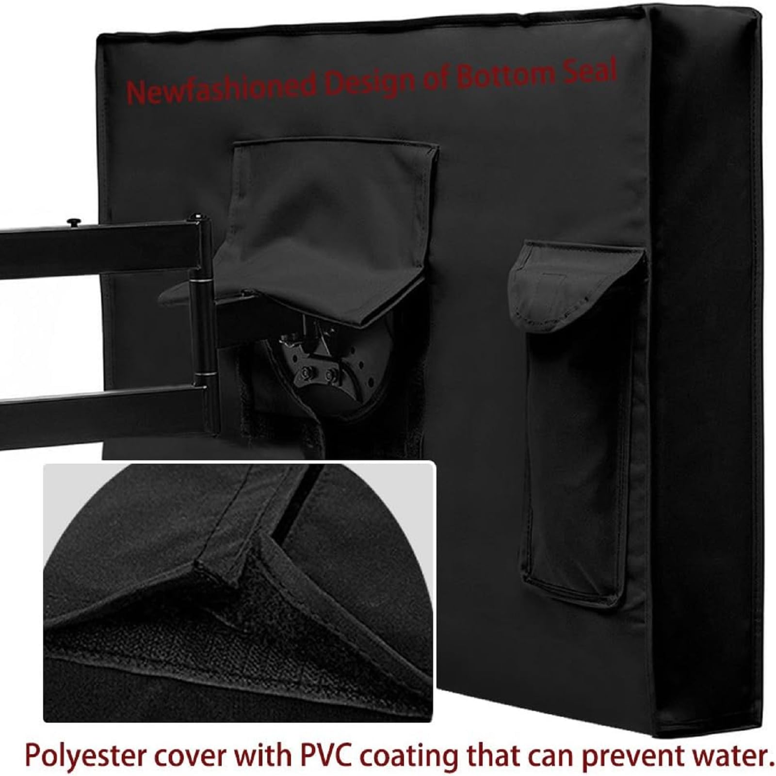 Housse de Protection d'extérieur pour TV Résistante aux Intempéries, 30 "- 32", Noir
