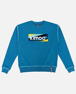 Kimoa Unisex Striped Logo Sky Blue Sweatshirt (pack of 1)