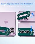 CloudValley for iPhone 17 Glitter Camera Lens Protector, Bling Ultra-HD Tempered Glass Cover with Metal Ring, Sparkly Anti-Scratch Accessories for Women, Easy Installation, Glitter Purple