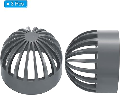 Miniatura 8 de PATIKIL Cubierta de rejilla de drenaje auricular de 1-12 pulgadas, adaptador redondo de tubería de drenaje de alcantarillado UPVC para sistema de