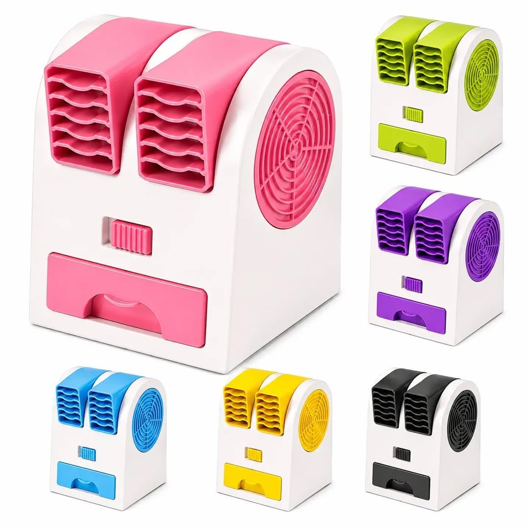 USB Powered Mini Air Cooler Portable Evaporative Cooling Fan with Water Reservoir, Compact Personal Cooler for Office Desk, Bedroom, Home, Travel and Daily Use-image-14