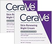 CeraVe Night Cream for Face | 2 Pack (1.7 Ounce Each) | Skin Renewing Night Cream with Hyaluronic Acid &amp; Niacinamide | Fragrance Free
