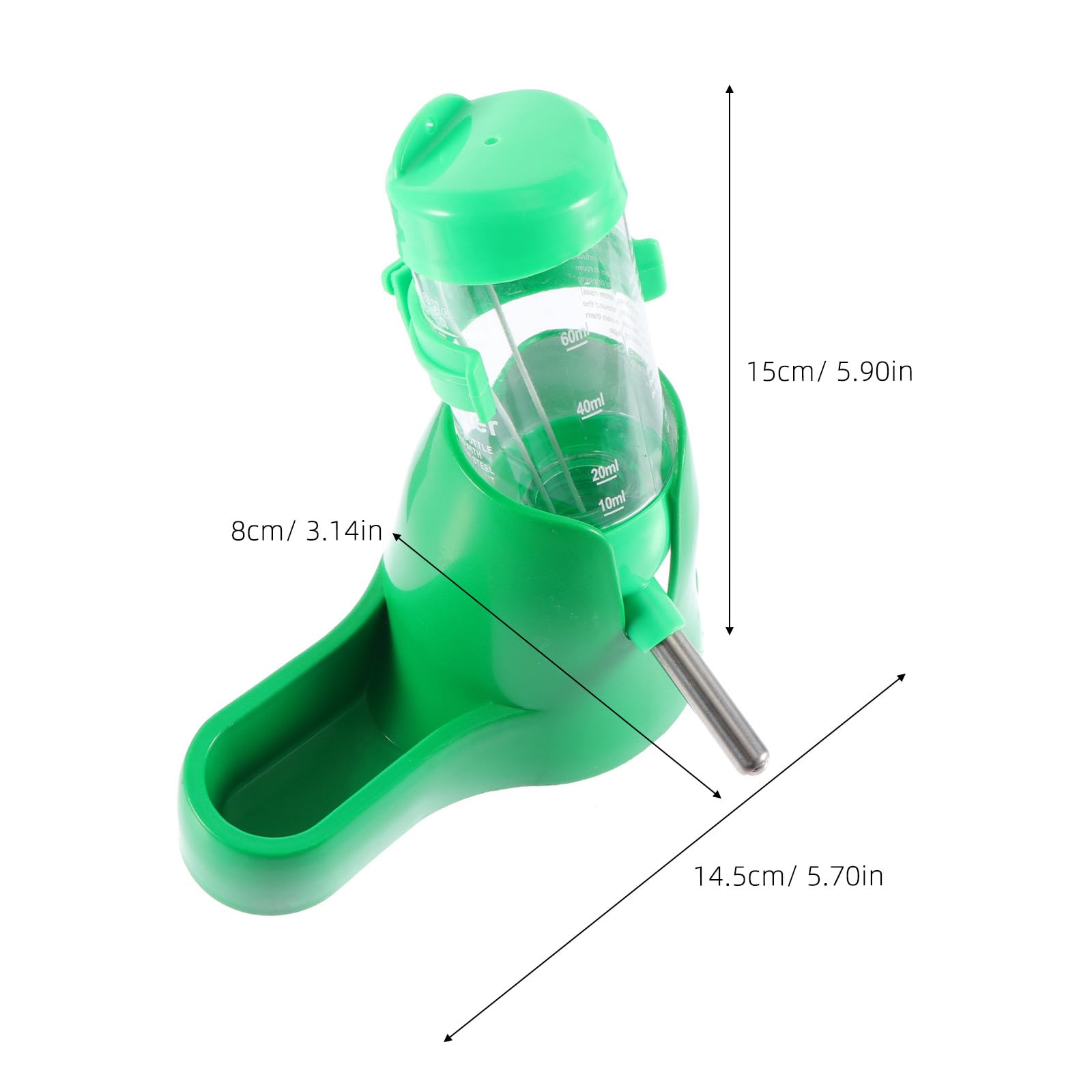 Comedero Automático para Hámster con Botella de Agua 4piezas Plástico | Doble Uso, Base con Soporte Incluida, Limpieza Sencilla y Funcionamiento Silencioso para Aves y Roedores