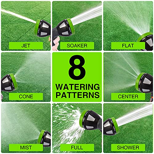 YESTAR Water Hose Nozzle Sprayer,Garden Hose Nozzle Sprayer 8 Spray Patterns,Thumb Control for Easy Water Controling,Perfect for Watering Plants, Washing Cars