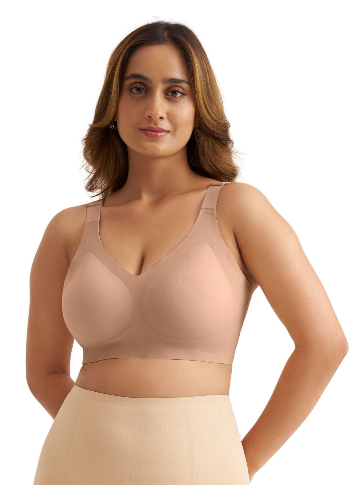 underneat Everyday Support Jelly Bra | Wire-Free Support Bra with Jelly Soft™ Technology, Natural Shaping Cups & Removable Pads | Seamless Side Support Panels, Wide Comfort Underband | Everyday Bra for Women-picture-34