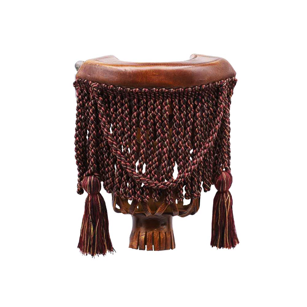 Joy’s Billiard Leather Pool Table Pockets Set of 6 for American Heritage Pool Table Classic Billiards Pockets with Fringe-Honey