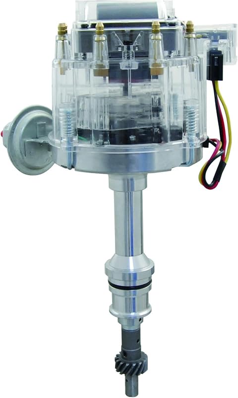 Distribuidor de ignição HEI Parts Player transparente para motor Ford 351W 5.8 V8 – 1 unidade