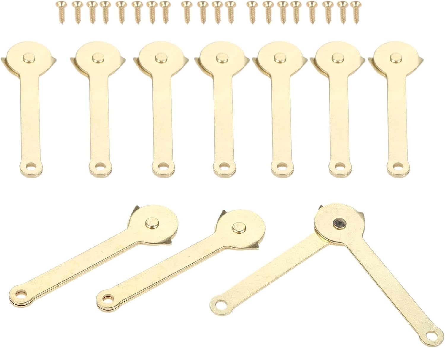 10Pcs 68mm Support Hinges Furniture Fitting Box Display Cabinet Door Kitchen Cupboard Hinges Lid Stays with Screws
