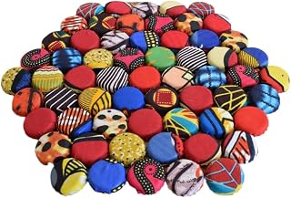 TEMBO AFRICA Handcrafted Trivet made of recycled bottle caps 10 Inches large Multicolored Handmade From Africa