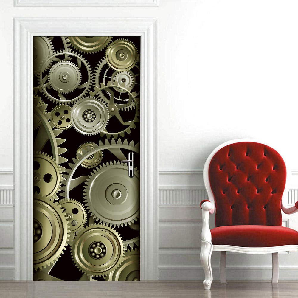 oxiang Adesivi per Porte Interne 3D Adesivo Murale Adesivo per Pareti Adesivo Murale Adesivo per La Casa Soggiorno Adesivo per Camera da Letto Soggiorno Poster Rimovibile-77x200cm