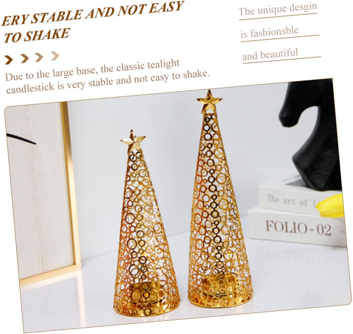 Retro Style Xmas Candleholder Large Christmas Decor Gold Tealight Candle Holder Christmas Tealight Candles Home Decor