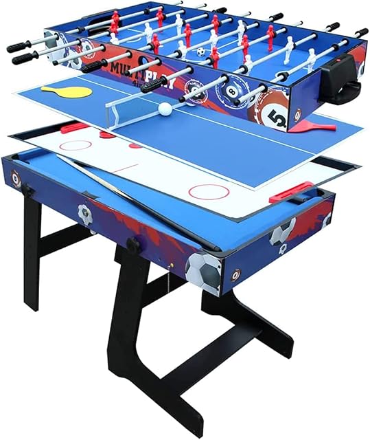 Multi Combo Game Table, vocheer 4 in 1 Game Table Hockey Table Foosball Table with Soccer, Pool Table, Table Tennis Table for Home