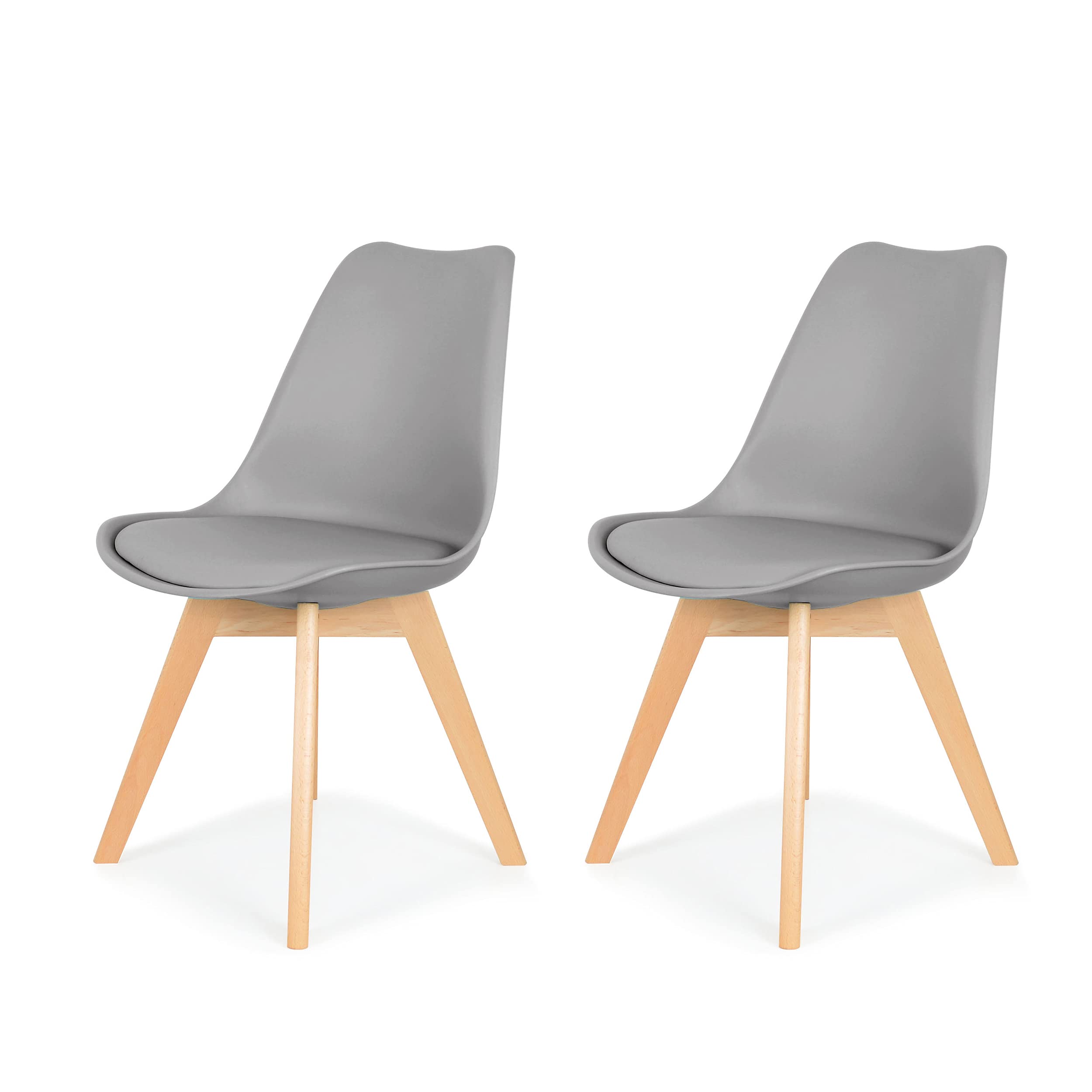 Buy IHANA Dining Chair with Cushioned Pad Seat & Solid Beech Wood Legs
